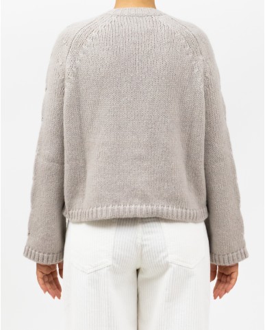 Roberto Collina - Girocollo Maniche Treccia Mastice Donna F47101 04 MASTICE I25