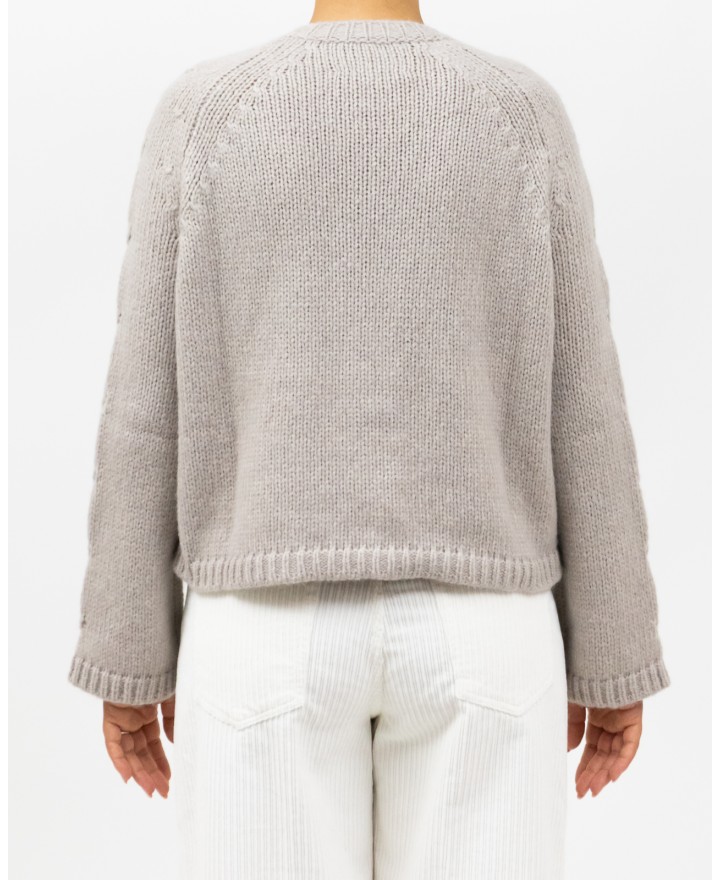 Roberto Collina - Girocollo Maniche Treccia Mastice Donna F47101 04 MASTICE I25