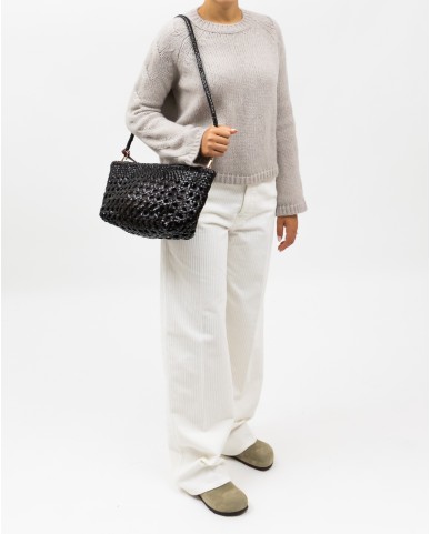 Roberto Collina - Girocollo Maniche Treccia Mastice Donna F47101 04 MASTICE I25