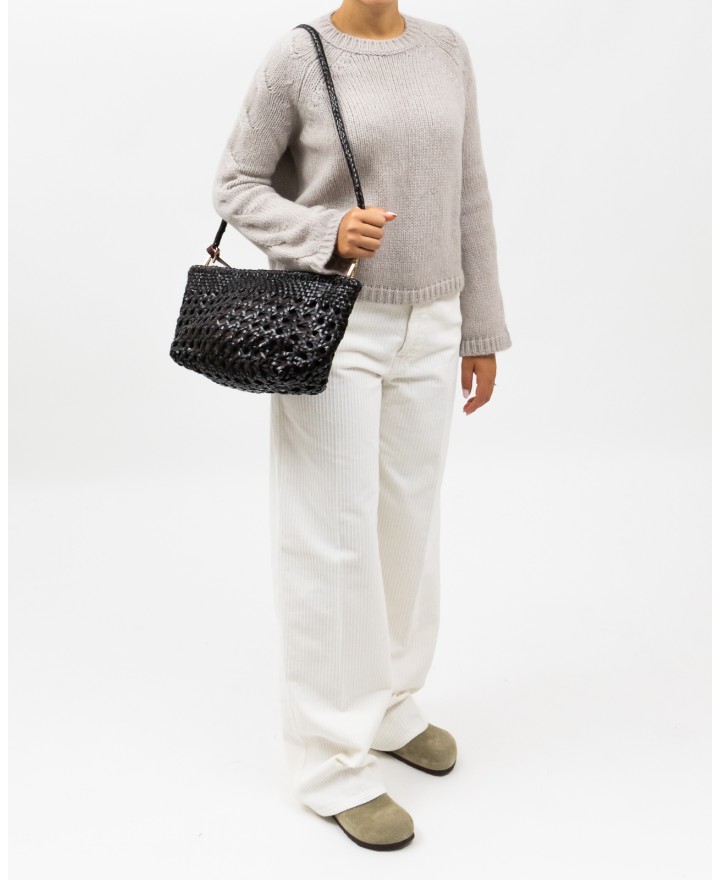 Roberto Collina - Girocollo Maniche Treccia Mastice Donna F47101 04 MASTICE I25