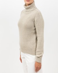 Aragona - Maglia Dolcevita Cashmere Beige Donna D3232TF 107 LIGHT CA I25