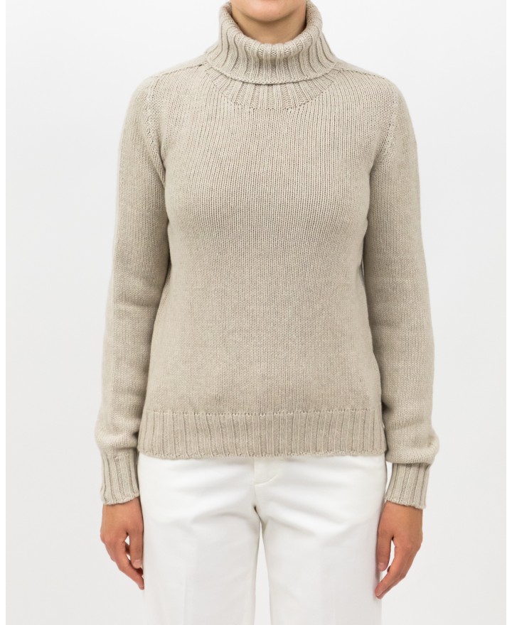 Aragona - Maglia Dolcevita Cashmere Beige Donna D3232TF 107 LIGHT CA I25