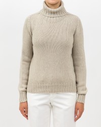 Aragona - Maglia Dolcevita Cashmere Beige Donna D3232TF 107 LIGHT CA I25