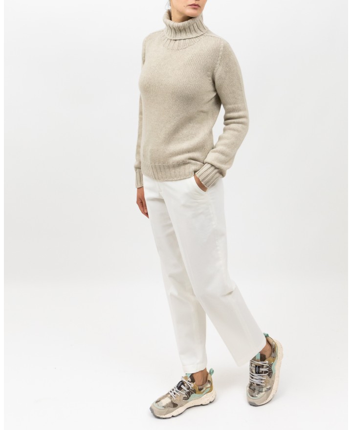 Aragona - Maglia Dolcevita Cashmere Beige Donna D3232TF 107 LIGHT CA I25