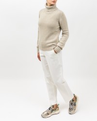 Aragona - Maglia Dolcevita Cashmere Beige Donna D3232TF 107 LIGHT CA I25