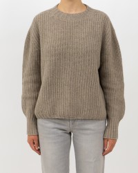 Aragona - Maglia Girocollo Cashmere Beige Donna D3234TF 127 SUGHERO I25