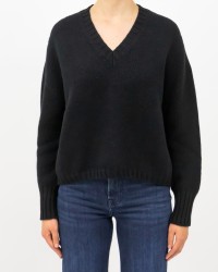 Aragona - Maglia Scollo V Cashmere Nera Donna D3235TF 101 NERO I25