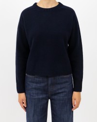 Arovescio - Maglia Girocollo Lana Blu Notte Donna W1615/06 401 DEEP BL I25