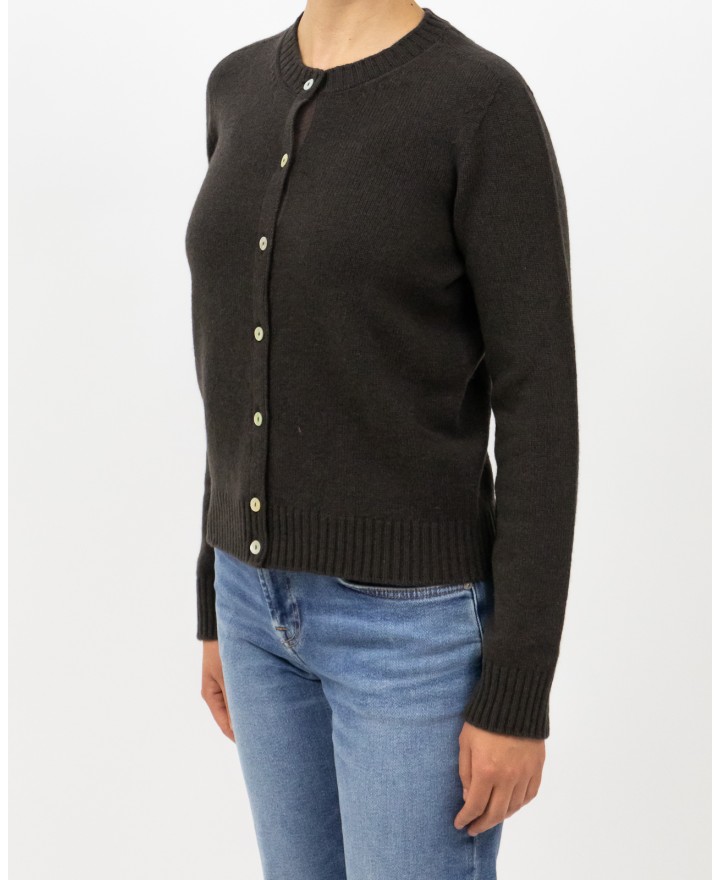 Arovescio - Cardigan Coreana Lana Marrone Donna W1661/06 108 ESPRESS I25