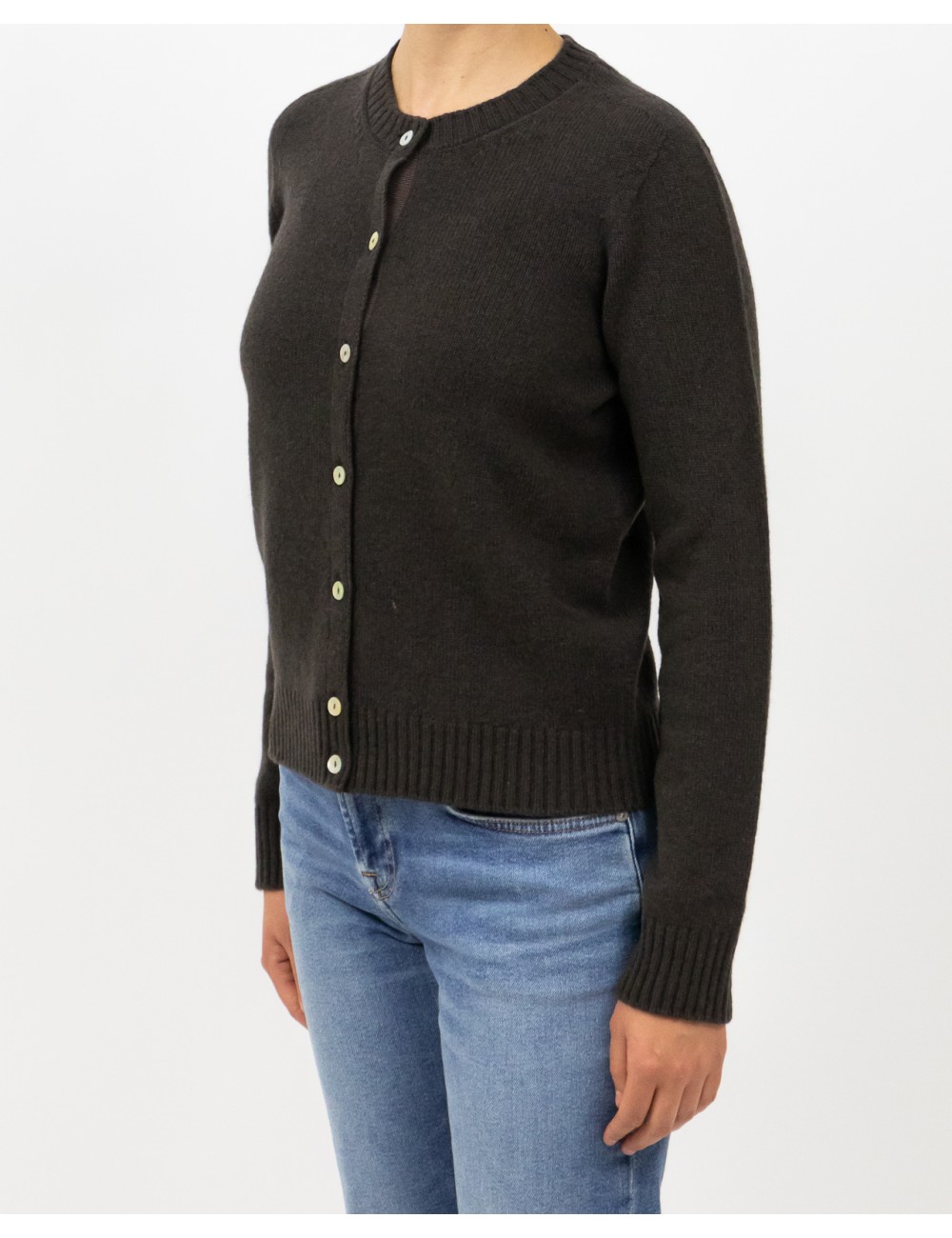 Arovescio - Cardigan Coreana Lana Marrone Donna W1661/06 108 ESPRESS I25