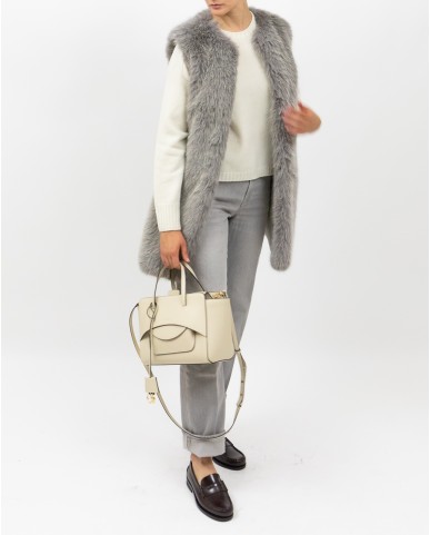 Arovescio - Maglia Girocollo Lana Panna Donna W1615/06 007 MILK I25