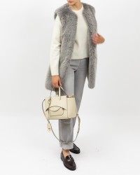 Arovescio - Maglia Girocollo Lana Panna Donna W1615/06 007 MILK I25