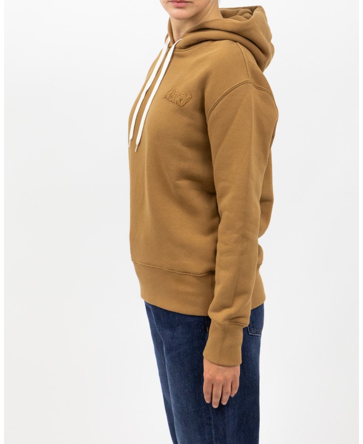 Autry - Felpa Cappuccio Cotone Cammello Donna HOPW M1HN P25