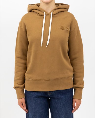 Autry - Felpa Cappuccio Cotone Cammello Donna HOPW M1HN P25