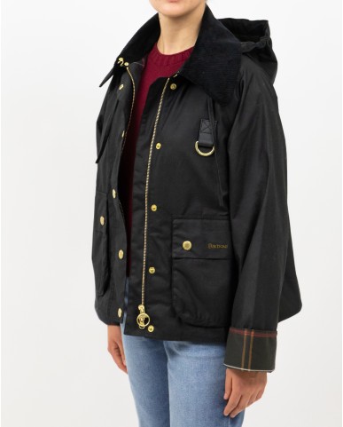 Barbour - Giubbotto Cropped Reighton Nero Donna LWX1397 BK71 BLACK I25