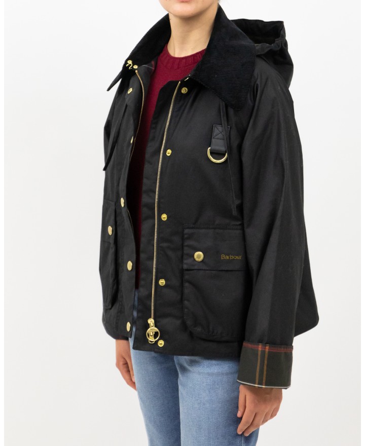 Barbour - Giubbotto Cropped Reighton Nero Donna LWX1397 BK71 BLACK I25