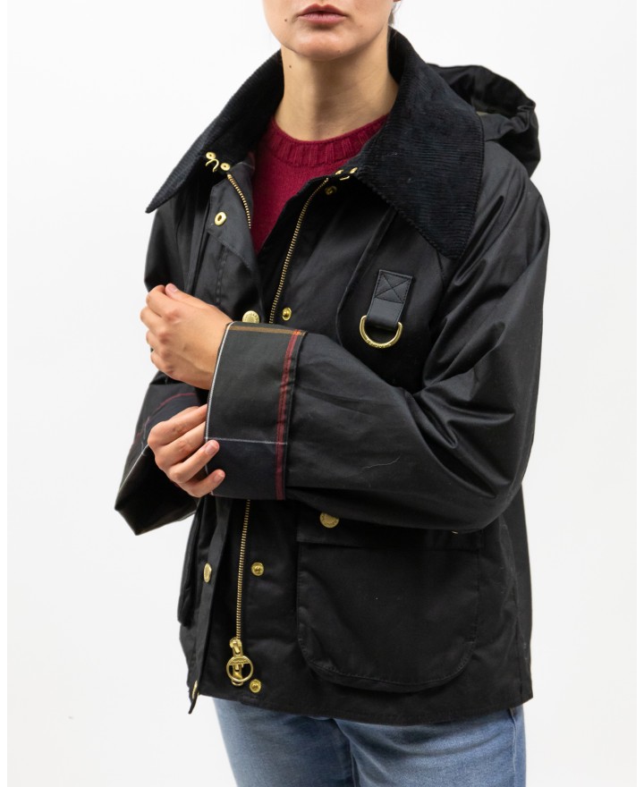 Barbour - Giubbotto Cropped Reighton Nero Donna LWX1397 BK71 BLACK I25