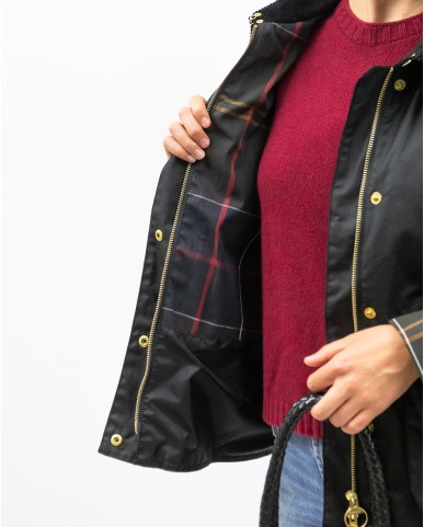 Barbour - Giubbotto Cropped Reighton Nero Donna LWX1397 BK71 BLACK I25