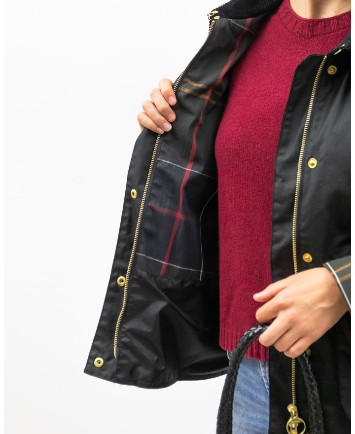 Barbour - Giubbotto Cropped Reighton Nero Donna LWX1397 BK71 BLACK I25