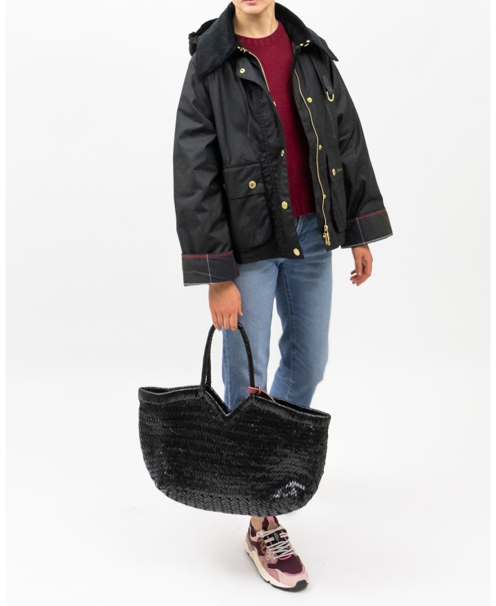 Barbour - Giubbotto Cropped Reighton Nero Donna LWX1397 BK71 BLACK I25