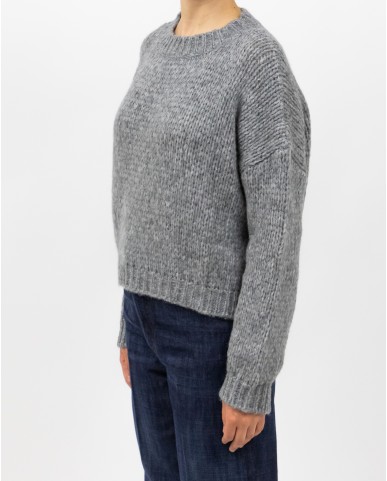 Roberto Collina - Girocollo Lana Alpaca Grigio Donna F47001 18 GRIGIO I25