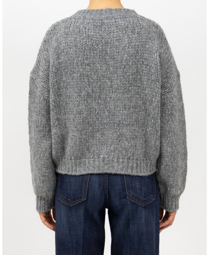 Roberto Collina - Girocollo Lana Alpaca Grigio Donna F47001 18 GRIGIO I25