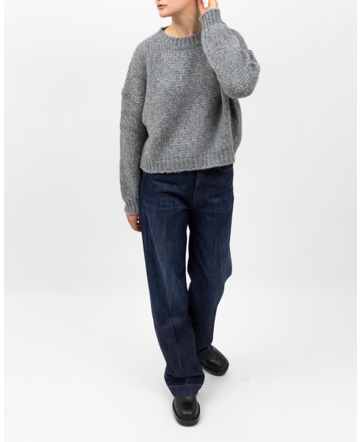 Roberto Collina - Girocollo Lana Alpaca Grigio Donna F47001 18 GRIGIO I25