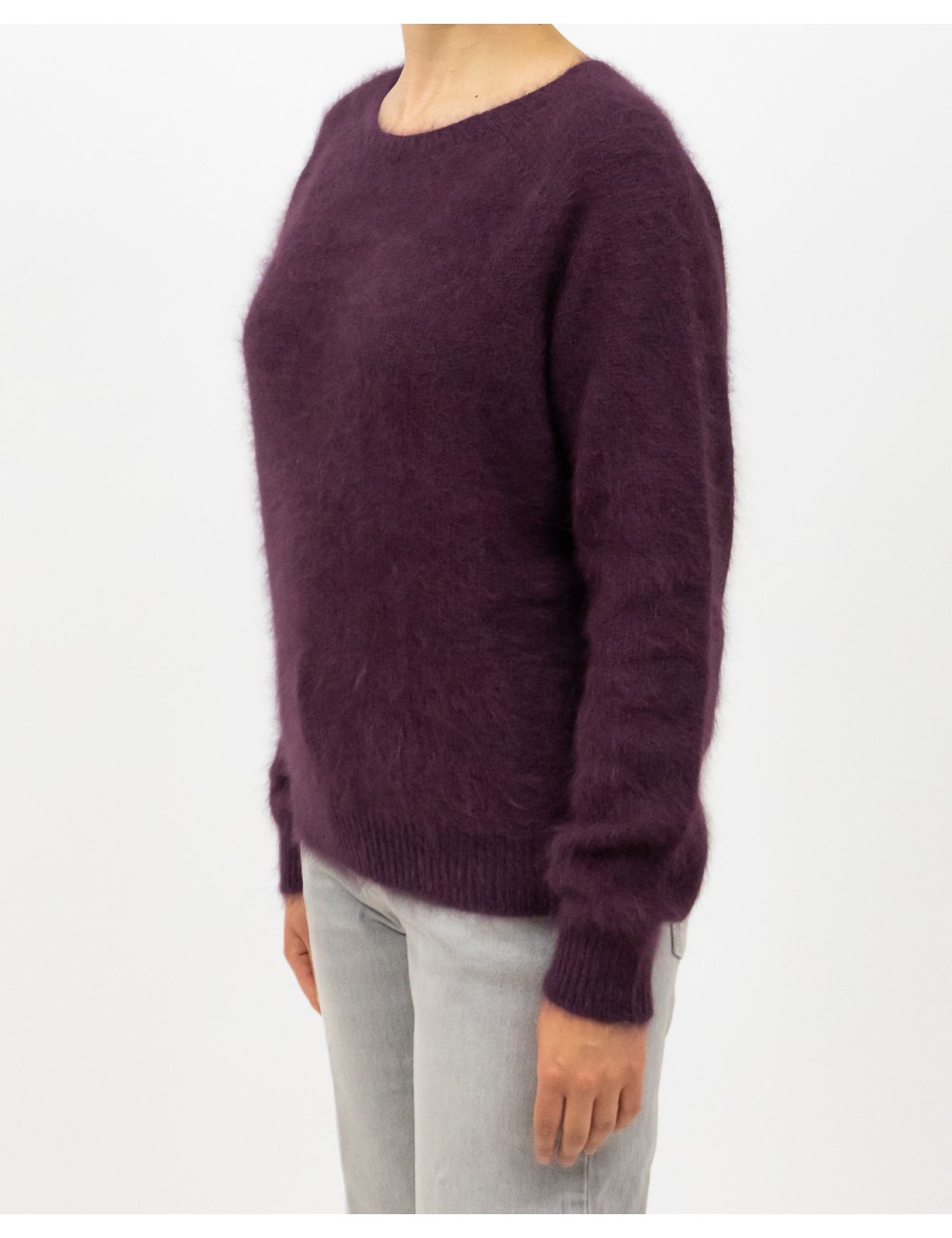 Roberto Collina - Girocollo Angora Bordeaux Donna F30601 36 BORDEAUX I25