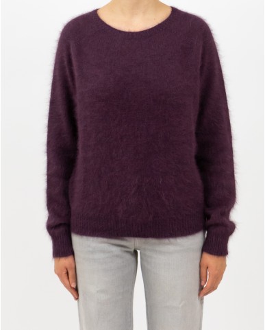 Roberto Collina - Girocollo Angora Bordeaux Donna F30601 36 BORDEAUX I25