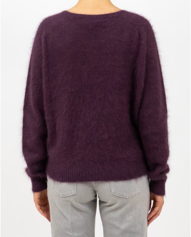 Roberto Collina - Girocollo Angora Bordeaux Donna F30601 36 BORDEAUX I25