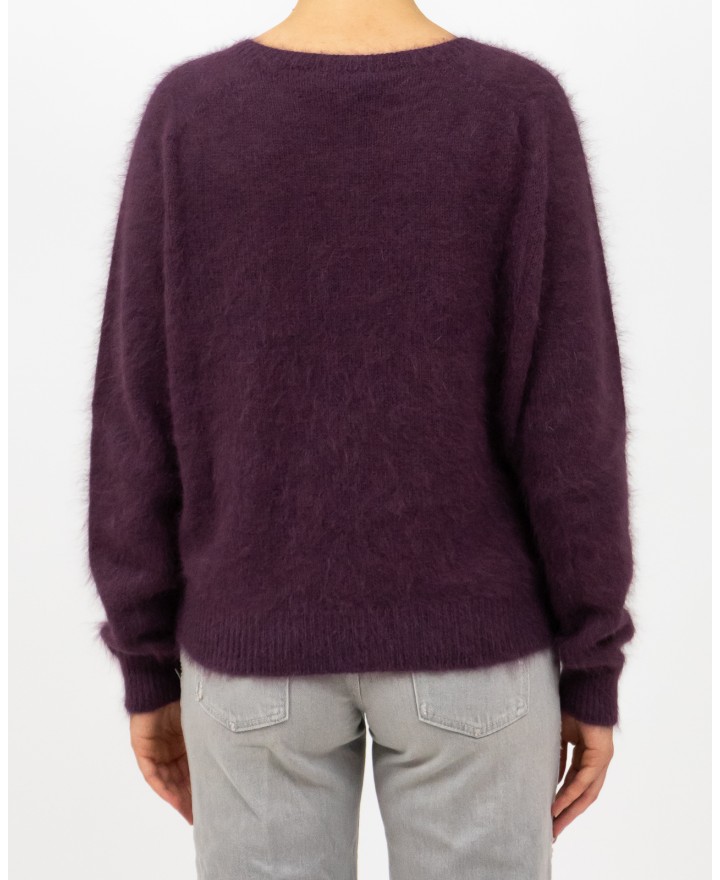 Roberto Collina - Girocollo Angora Bordeaux Donna F30601 36 BORDEAUX I25