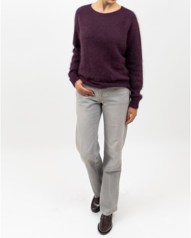 Roberto Collina - Girocollo Angora Bordeaux Donna F30601 36 BORDEAUX I25