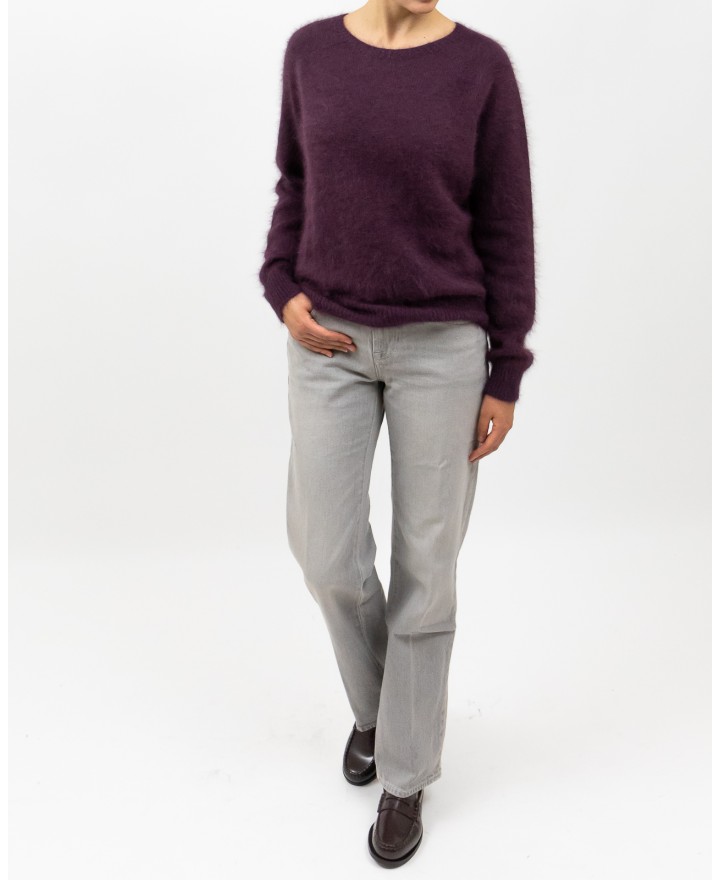 Roberto Collina - Girocollo Angora Bordeaux Donna F30601 36 BORDEAUX I25