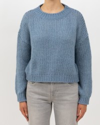 Roberto Collina - Girocollo Lana Alpaca Azzurro Donna F47001 88 ACQUA I25