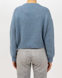 Roberto Collina - Girocollo Lana Alpaca Azzurro Donna F47001 88 ACQUA I25