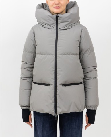 Herno - Women's Short Laminar Down Jacket in Gray PI002045D 12840 9436 I25