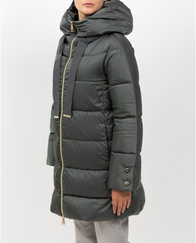 Herno - Women's Long Anthracite Gray Down Jacket PI1304D 12170Z 9480 I25