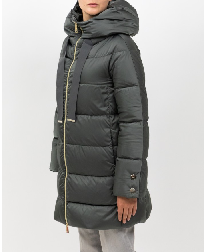 Herno - Women's Long Anthracite Gray Down Jacket PI1304D 12170Z 9480 I25