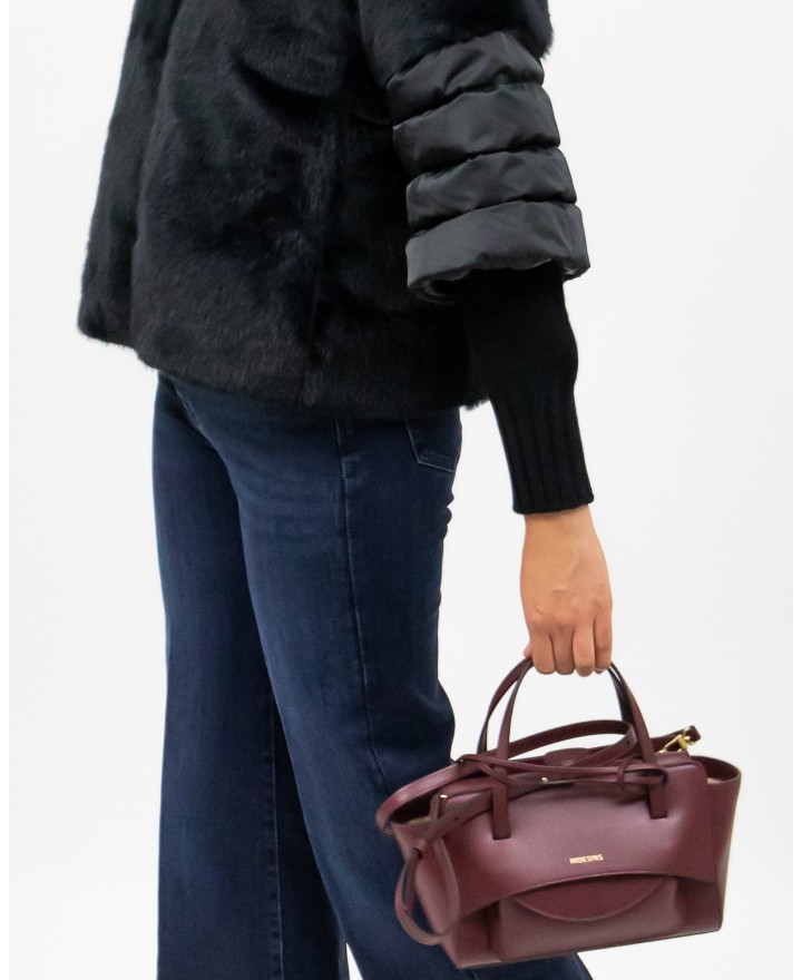 Herno - Women's Black Short Padded Eco Fur Coat PI002132D 12170Z 930 I25