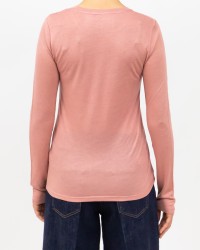 Majestic - Maglia Girocollo Viscosa/Cashmere Rosa Donna H25M482-FTS008 1029 I25