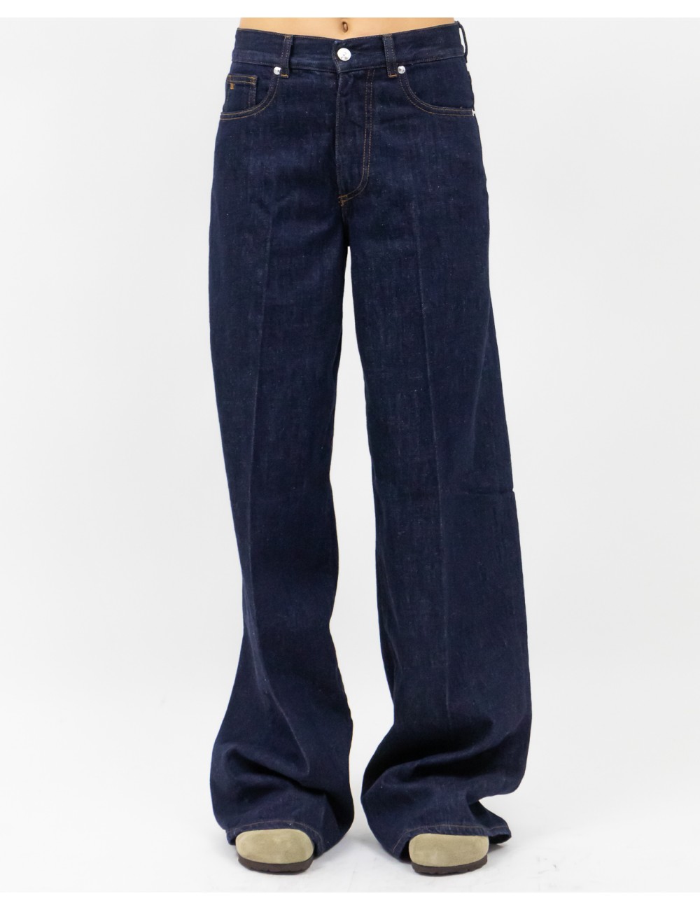 Nine In The Morning - Gea Overcarriot Dark Blue Women's Jeans GEA34 Z17 RINSE I25