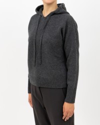 Arovescio - Women's Anthracite Wool Hoodie W1620/06 505 GRAPHIT I25