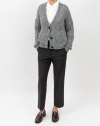 Roberto Collina - Cardigan Lana Alpaca Grigio Donna F47010 18 GRIGIO I25