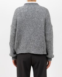 Roberto Collina - Cardigan Lana Alpaca Grigio Donna F47010 18 GRIGIO I25
