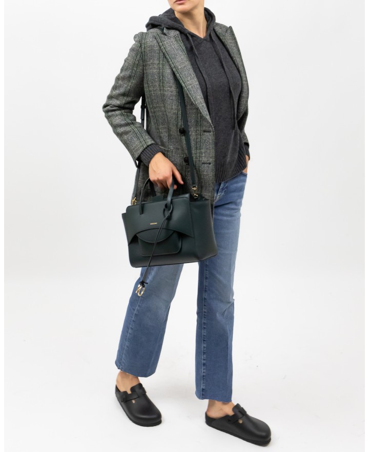 Saulina - Women's Gray Prince of Wales Double-Breasted Jacket SAE291 2 R MIX GALLE I25