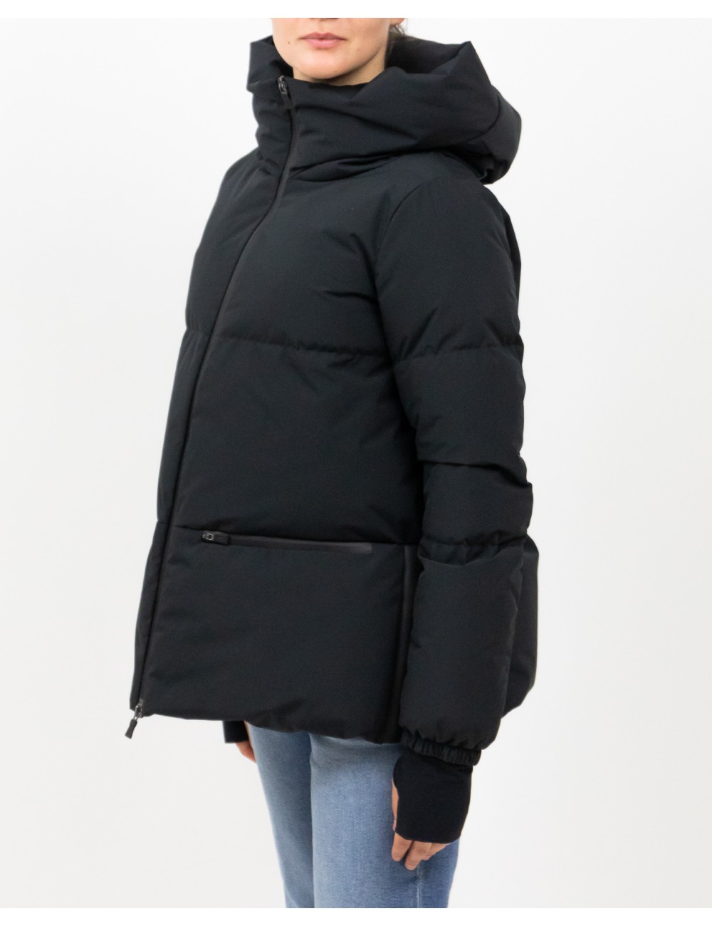 Herno - Women's Short Laminar Down Jacket in Black PI002045D 12840 9300 I25