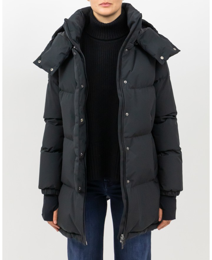 Herno - Women's Long Laminar Down Jacket in Black PI002047D 12840 9300 I25