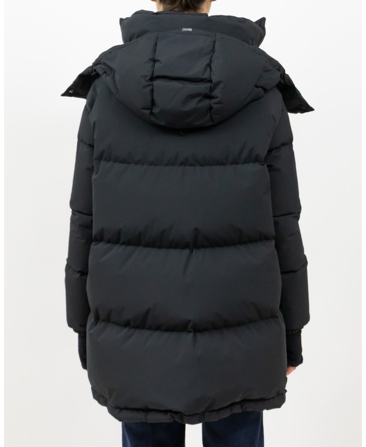 Herno - Women's Long Laminar Down Jacket in Black PI002047D 12840 9300 I25