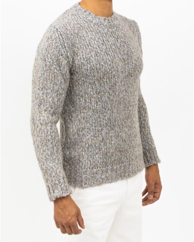 Settefili - Girocollo Beige Melange Uomo RACREH CRE7 I25