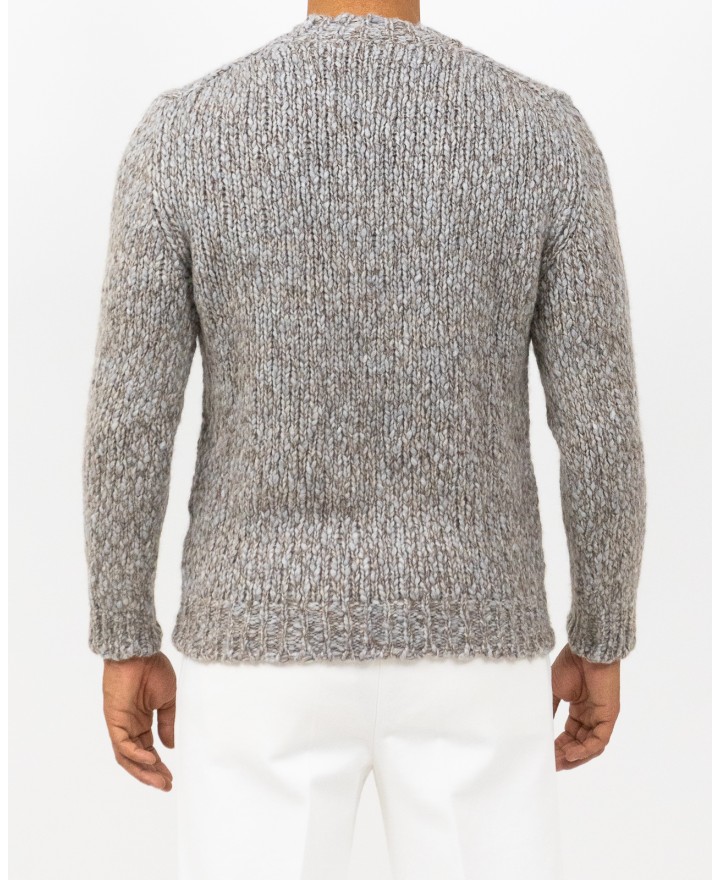 Settefili - Girocollo Beige Melange Uomo RACREH CRE7 I25